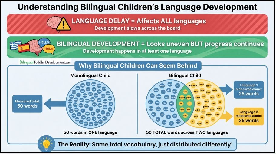 language delay vs bilingual development