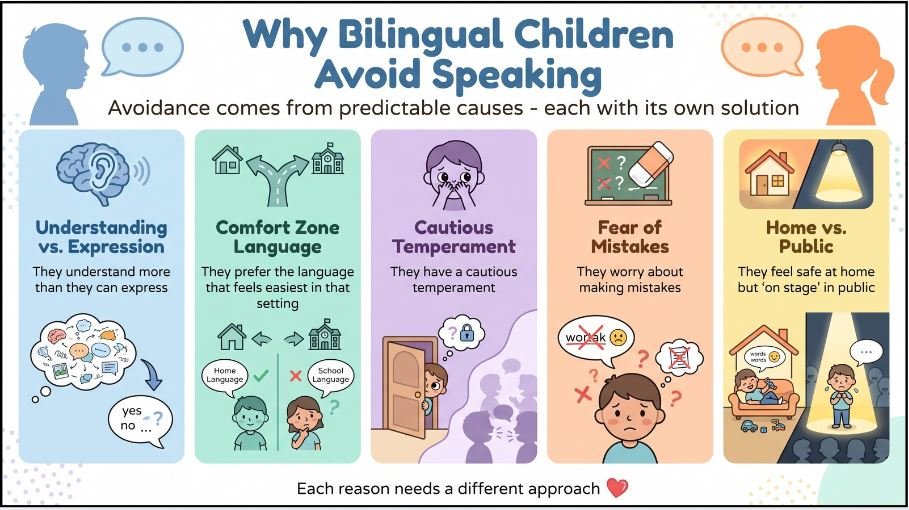 bilingual child too shy to speak